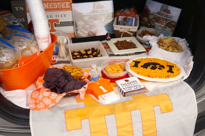 A Tennessee Tailgate with Iowa Hawkeye dip photo by Kathy Miller