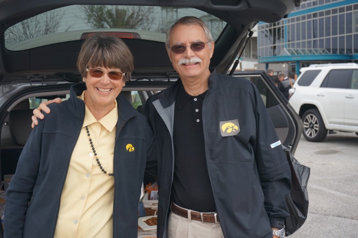 Sue and Steve Braddock Iowa Hawkeye fans photo by Kathy Miller