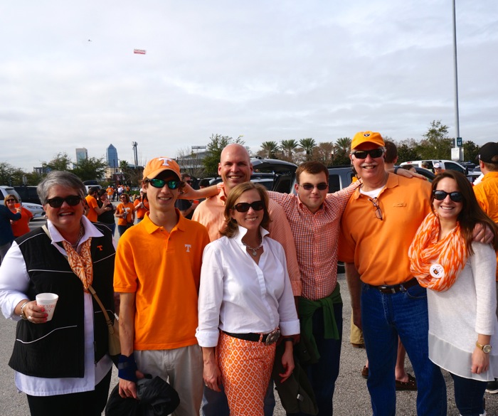 Tennessee buddies travel from Raleigh, NC for Taxslayer bowl game photo by Kathy Miller