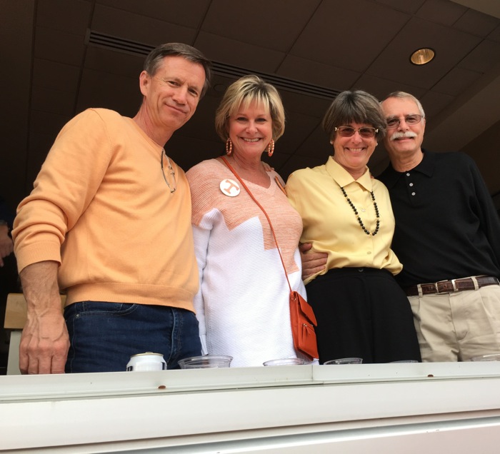 Dave and Kathy Miller, Sue and Steve Braddock celebrate at TaxSlayer Bowl photo by Kathy Miller