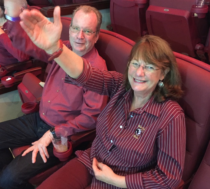 Rick & Joanne Astor and the FSU chop photo by Kathy Miller