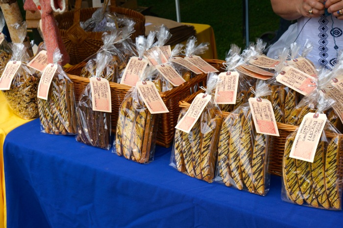 Biscotti at Dorset Farmers Market photo by Kathy Miller
