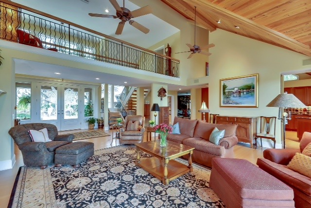 Great Room looking back to stairwell and front door