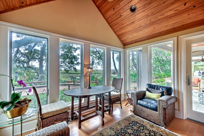 Sunroom, breakfast area the place we begin and end each day