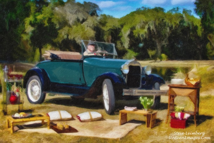 Mike Brouke in Model A painterly style photo by Steve Leimberg, UnseenImages.Com