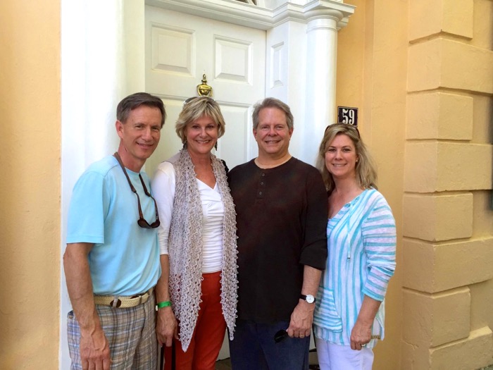 Dave and Kathy Miller with Phil and Laura Huffman at Thomas Rose House, Charleston, SC photo by Kathy Miller