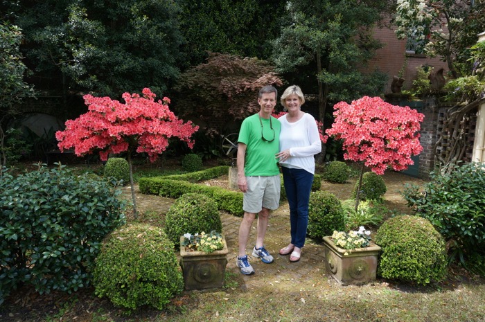 Azaleas in full bloom at the Thomas Rose House in Charleston photo by Kathy Miller