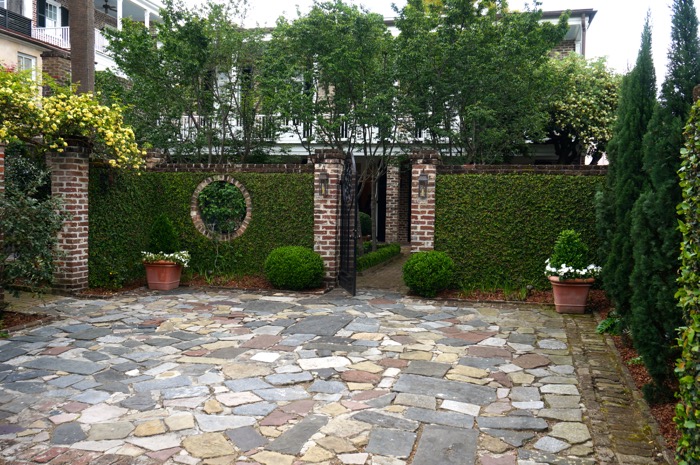 Terrace with Iron Grill Charleston, SC photo by Kathy Miller