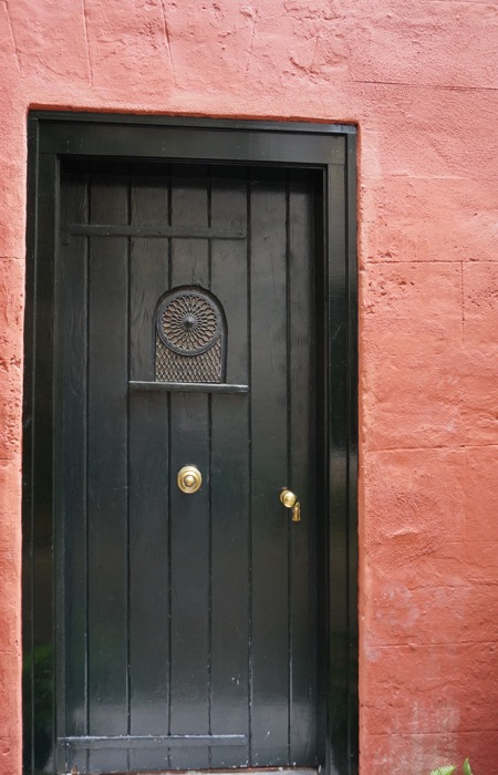 Black door in Philadelphia Alley photo by Kathy Miller