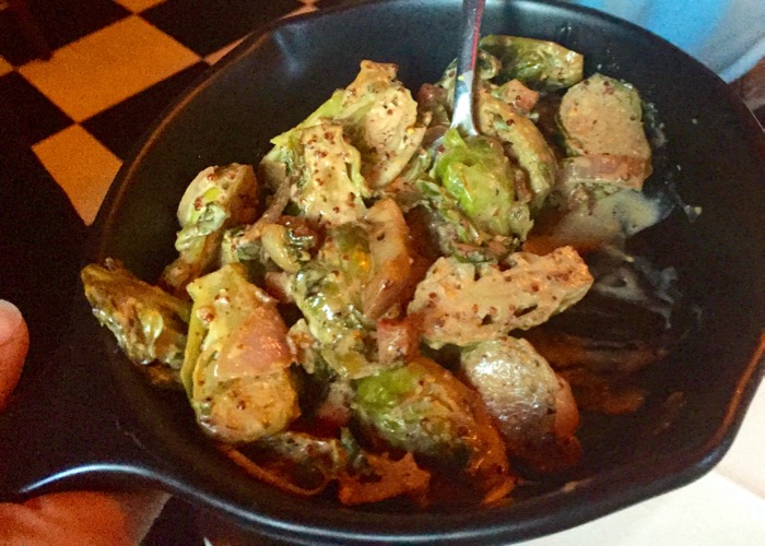 Brussel Sprout Skillet Halls Chophouse, Charleston, SC photo by Kathy Miller