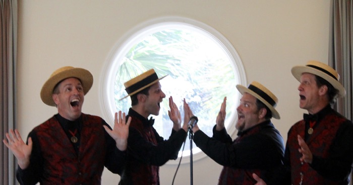 Main Street Barbershop Quartet performs at Amelia Island Club photo by Katrina Moughton via KathyMillerTime