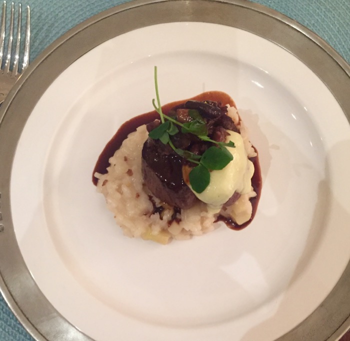 Grilled beef tenderloin with mushroom and pearl onion sauce photo by KathyMillerTime