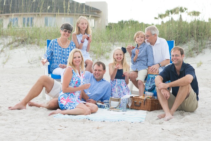 The Braddock family celebrated the end of summer with a picnic at the beach styled by KathyMillerTime photo by Page Teahan