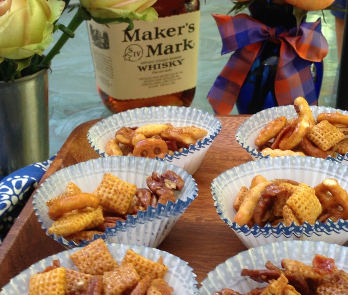 Kentucky Bourbon, Bacon and Pecan Party Mix photo by Kathy Miller