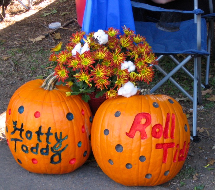 Hotty Toddy Roll Tide pumpkins photo by Kathy Miller