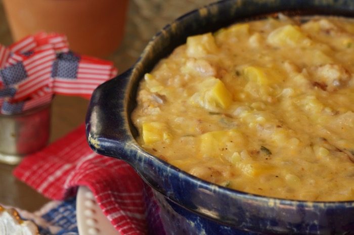 Summer Squash Casserole with manchego cheese photo by Kathy Miller