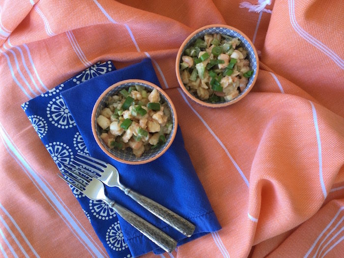 Shrimp Salad with a Sriracha Sauce photo by Kathy Miller