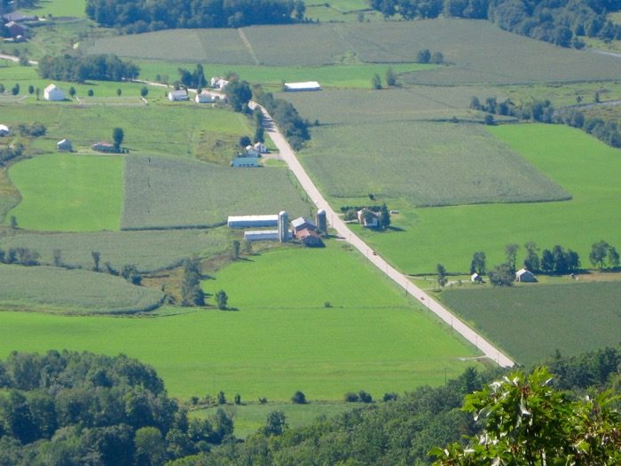 View of Vermont farms from Haystack Mountain photo by Kathy Miller