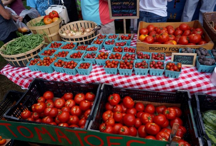 Tomatoes at the Dorset Farmers Market photo by Kathy Miller