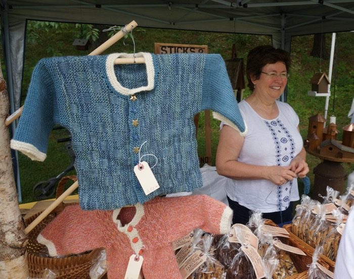 Hand Knit Children's Sweater Dorset Farmers Market photo by Kathy Miller