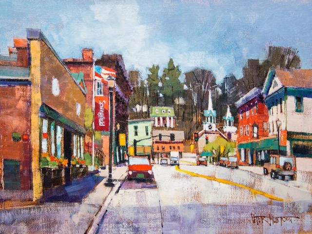 Springfield -Vermont painting by Peter Huntoon