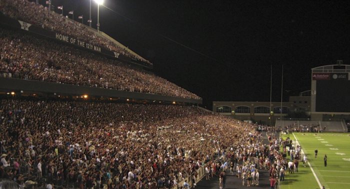 Texas A&M Midnight Yell photo by Kathy Miller