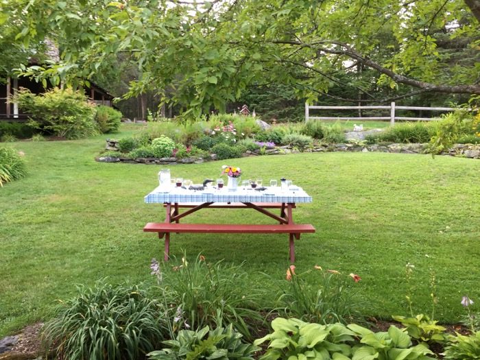 al fresco dining at Camp Winape photo by Kathy Miller