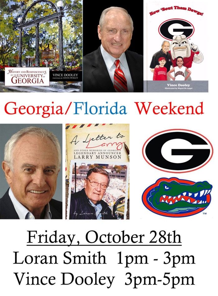 The Plantation Shop's book signing with Loran Smith and Vince Dooley on Friday before the Florida/Georgia game