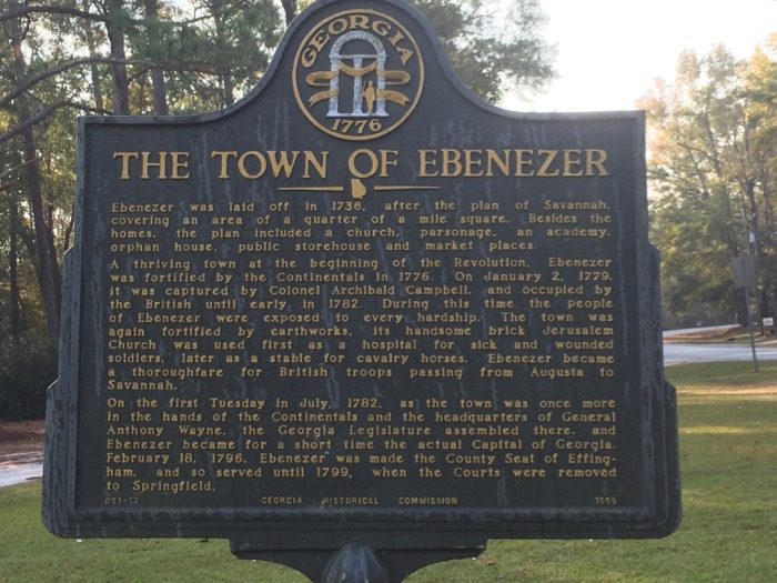The Town of Ebenezer, Ga photo by Kathy Miller a Salzburg descendant
