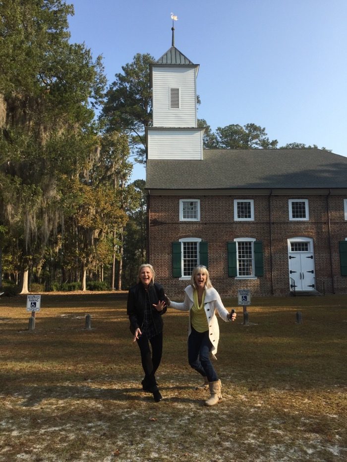 Sisters enjoying visiting their roots, Ebenezer, Ga photo by Kathy Miller