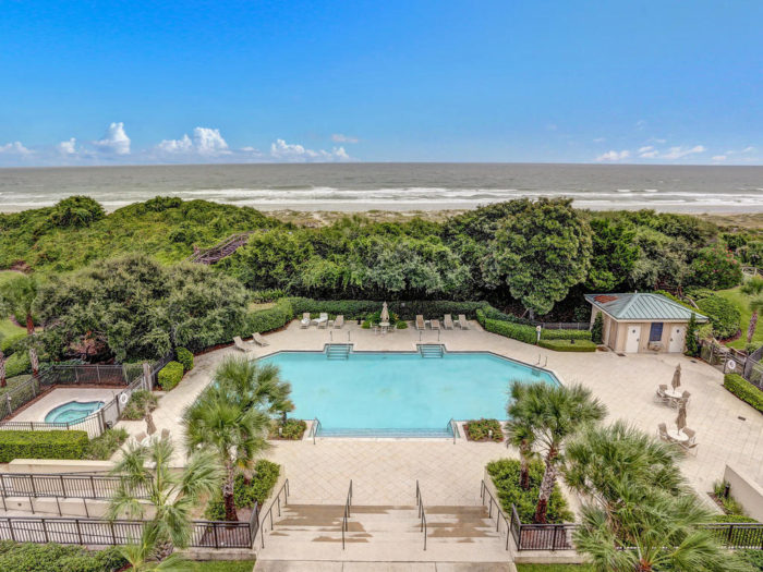 Pool view at Spyglass Villas 