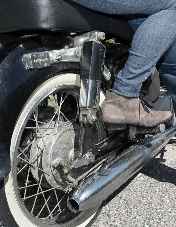 Gloria's boot ala Jacqueline Bissett and Steve McQueen photo by Susan Scarborough