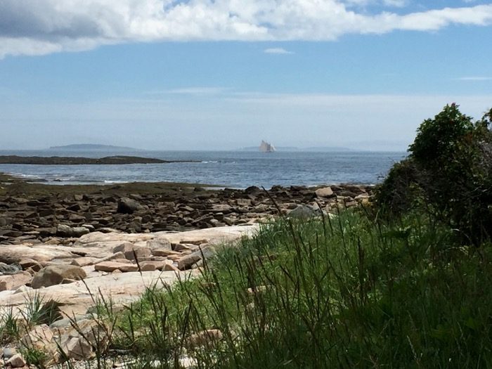 A ship from the shore Southwest Harbor, Maine photo by Kathy Miller