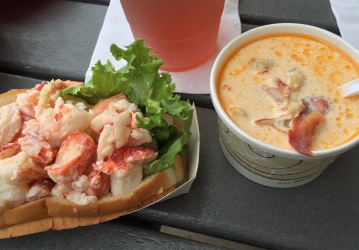 Lobster Roll and Lobster Bisque at Thurston's Lobster Pound photo by Kathy Miller