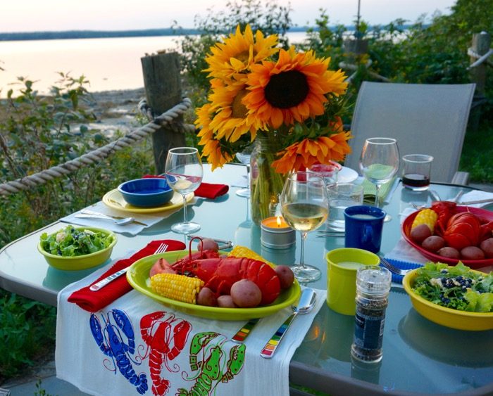 Maine Lobster Boil, from Trenton's at our Mermaid Cottage photo by Kathy Miller