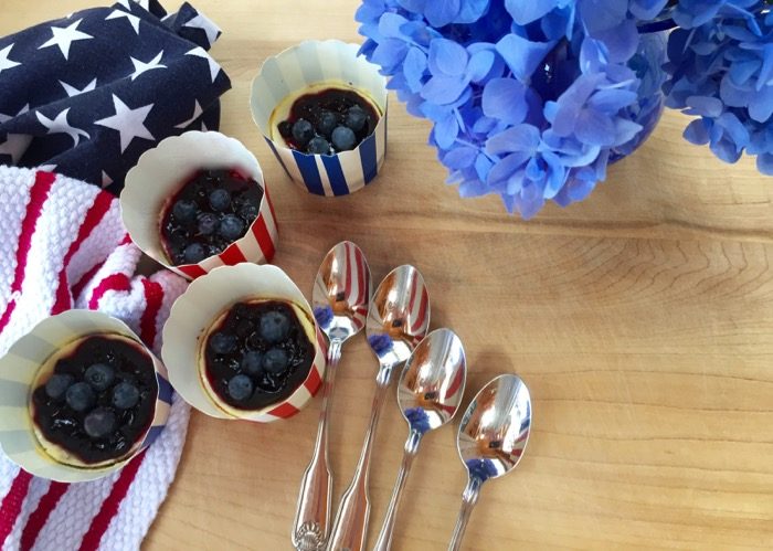 Mini Blueberry Cheesecake cups photo by Kathy Miller