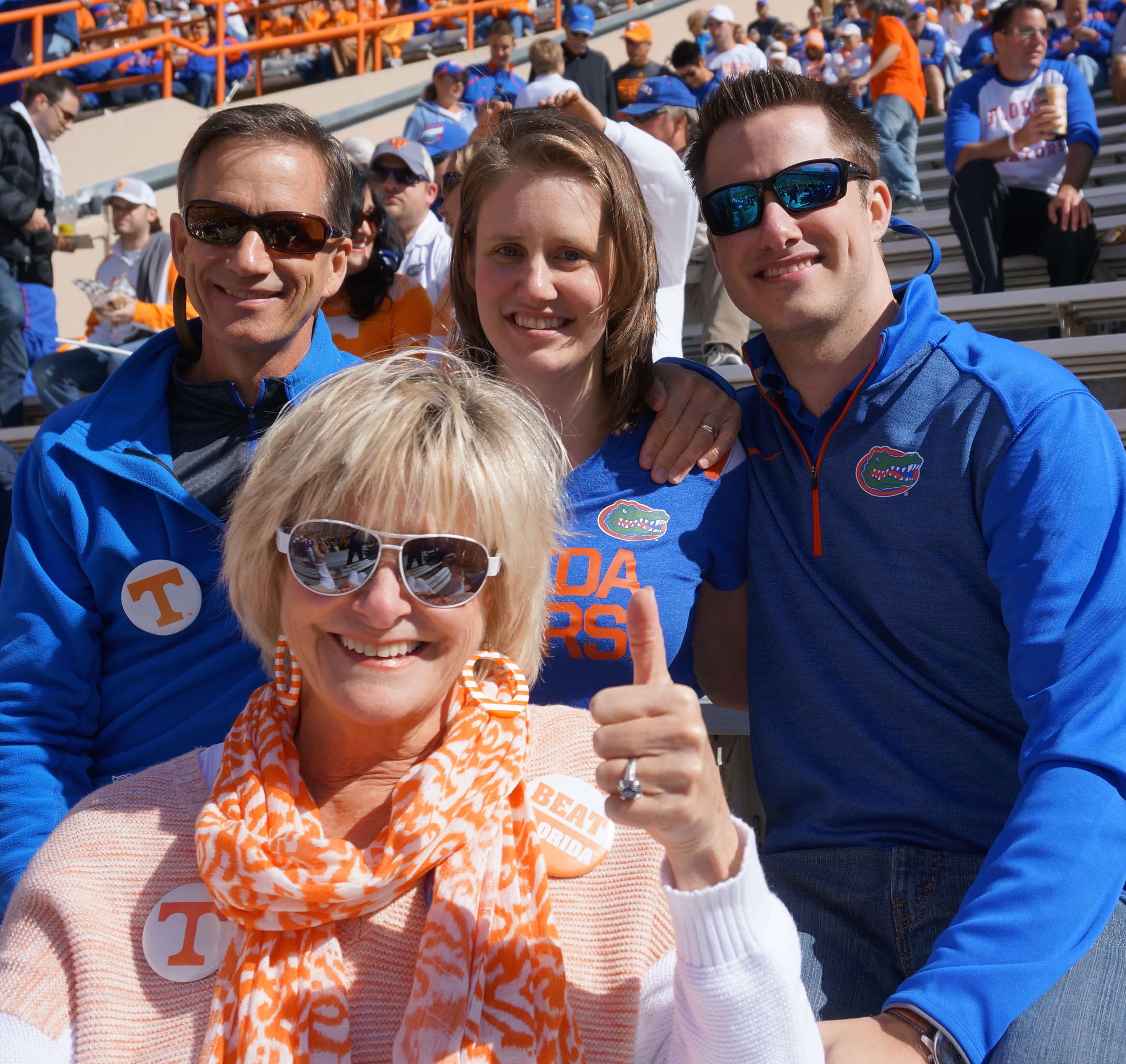 Kathy Vol With Gator Dave, Lizzy & James photo by Kathy Miller