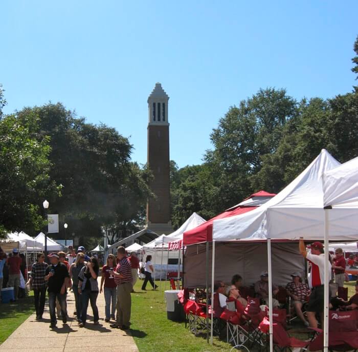 Denny Chimes on The Quad, University of Alabama photo by Kathy Miller