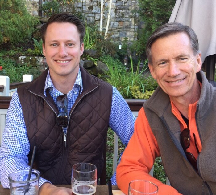 James and Dave at The Old Edwards Inn, Highlands, NC