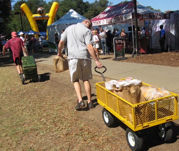 wagoning BBQ and all the sides to The Quad game day photo by Kathy Miller