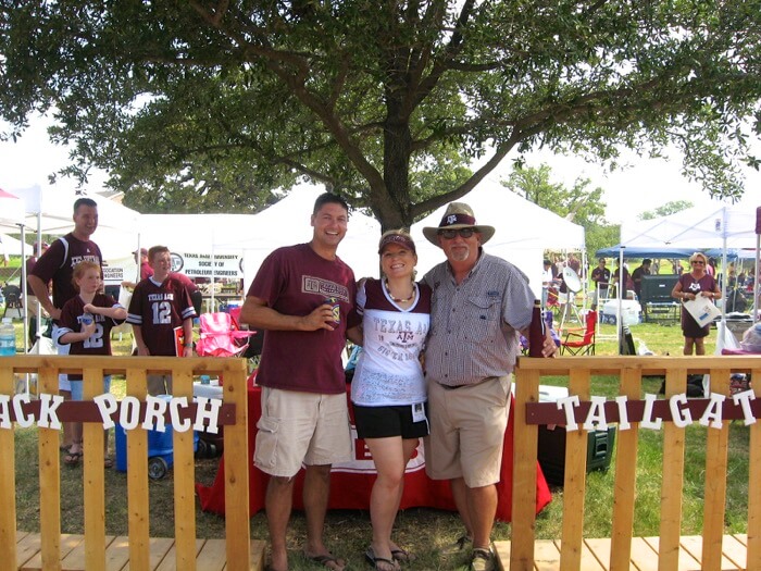 Back Porch Tailgate at Texas A&M photo by Kathy Miller