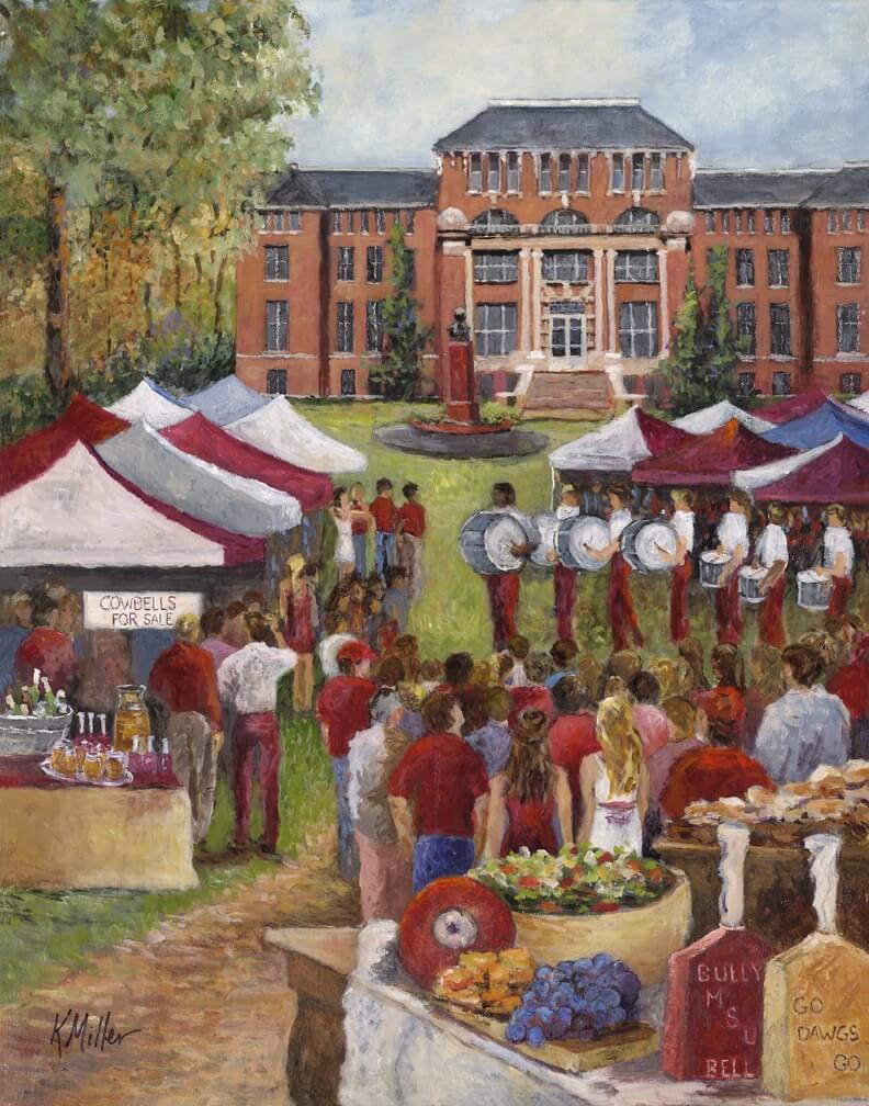 Tailgating At The Junction print by Kathy Miller