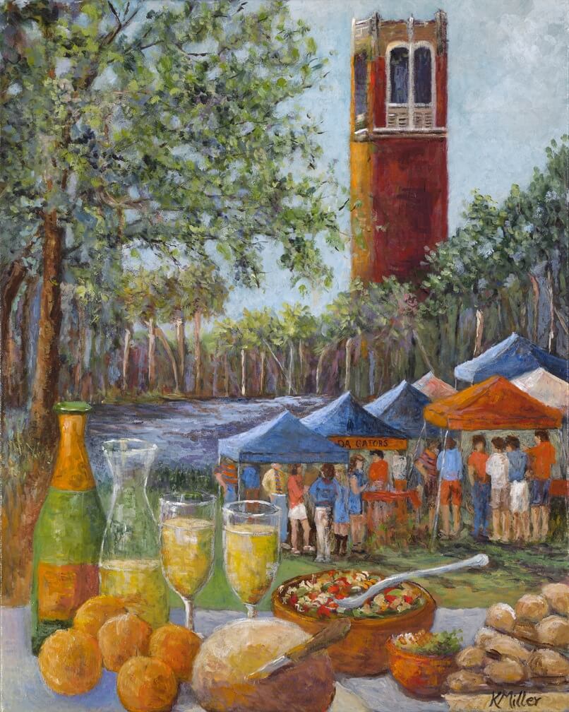 Tailgating In The Swamp print by Kathy Miller