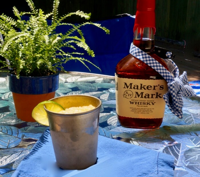 Bourbon Slushy in a mint julep cup photo by Kathy Miller