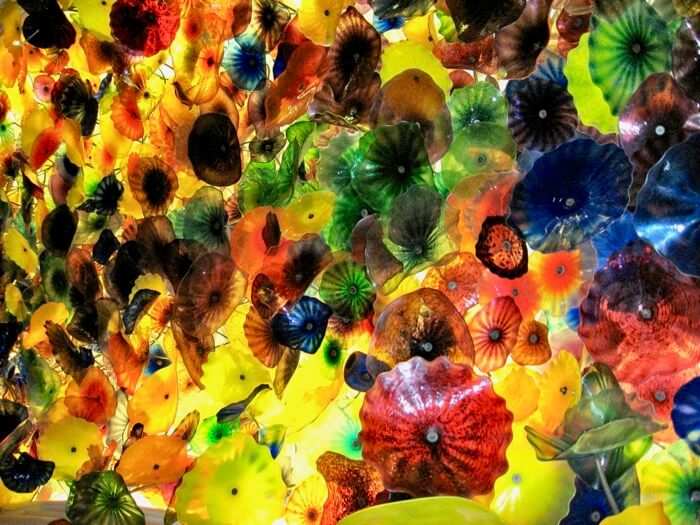 Chihuly Ceiling in The Bellagio Hotel lobby, Las Vegas by Dale Chihuly photo by Kathy Miller