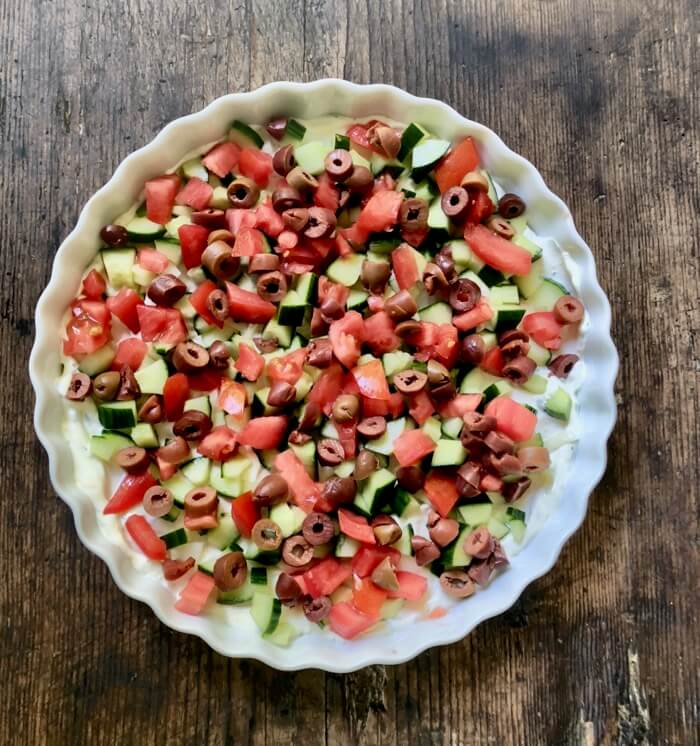 Seven Layer Greek Dip photo by Kathy Miller