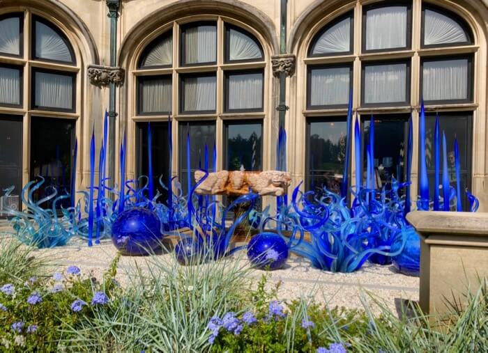 Sky Blue and Cobalt Fiori-Chihuli at Biltmore photo by Kathy Miller