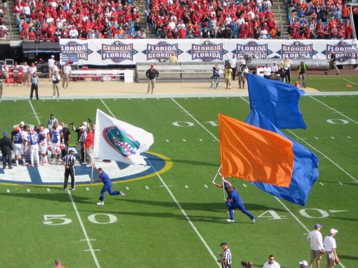 Florida storms the field Fl/Ga game photo by Kathy Miller