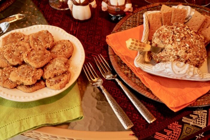 Pecan Praline Cookies and Chocolate Chip Cheese Ball photo by Kathy Miller
