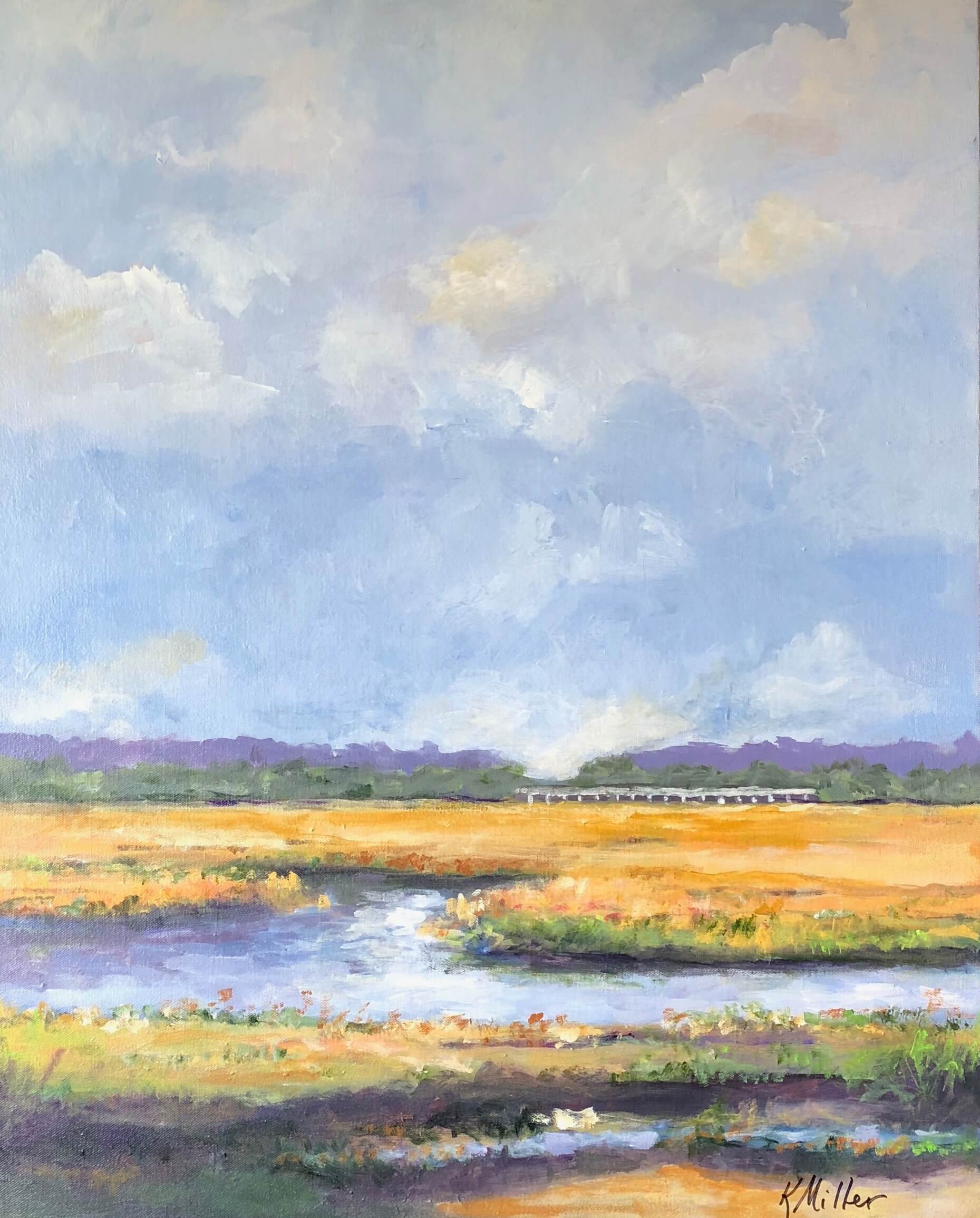 Walker's Creek Marsh original painting by Kathy Miller